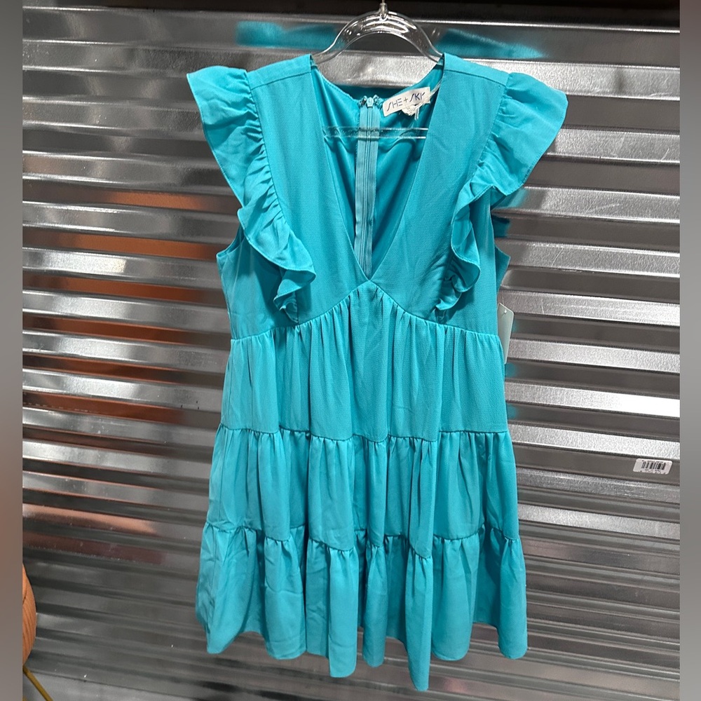 She + Sky teal dress NWT’s